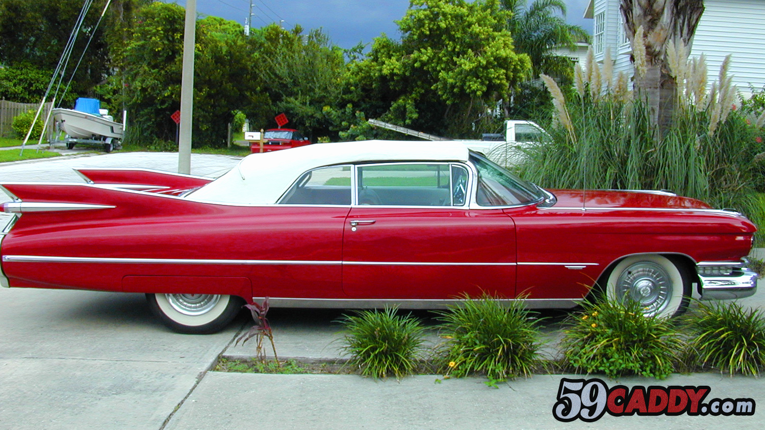 Red 1959 Cadillac Convertible