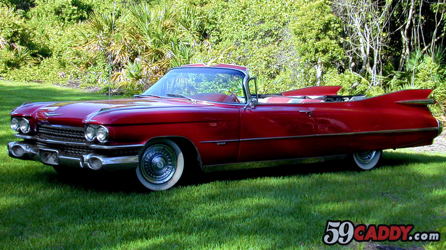 Red 1959 Cadillac Convertible