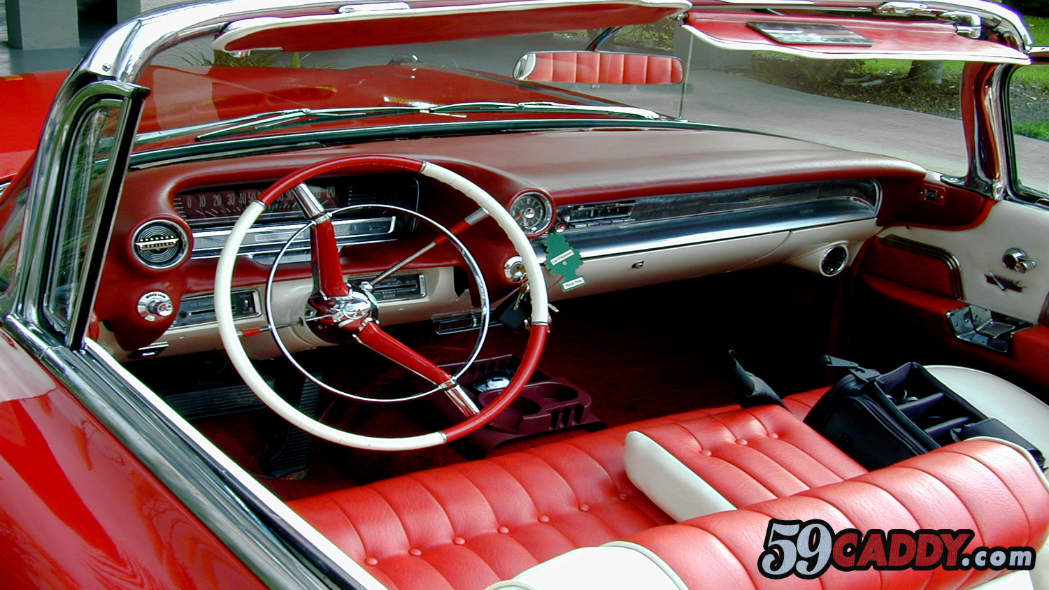Red 1959 Cadillac Convertible