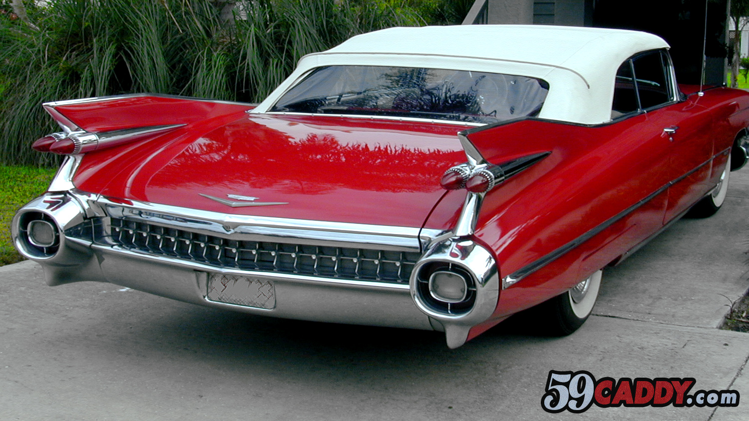 Red 1959 Cadillac Convertible